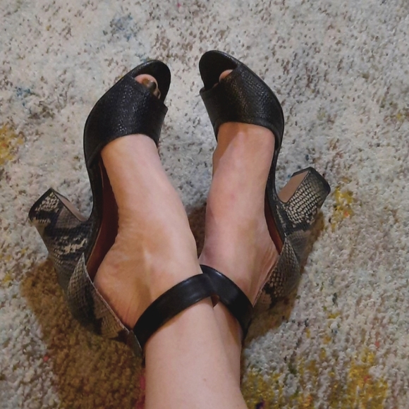 Nicole Snakeskin Heels - Picture 5 of 13